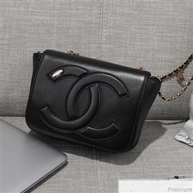 Chanel CC Lambskin Flap Bag AS0321 Black 2019 (FM-9030545)