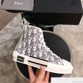 Dior x Kaws Transparent Oblique High-top Sneakers White/Grey 2019 (KL-9031102)