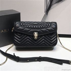 Bvlgari Serpenti Forever Belt Bag 287568 Black 2019 (XYD-9041262)