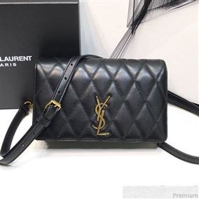 Saint Laurent Angie Chain Bag in Diamond Quilted Lambskin 568906 Black 2019 (XYD-9041268)