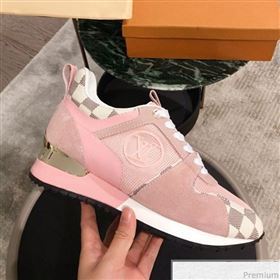 Louis Vuitton Run Away Sneaker 1A4XNL Pink/Damier Azur Canvas 2019(For Men and Women) (KL-9031115)