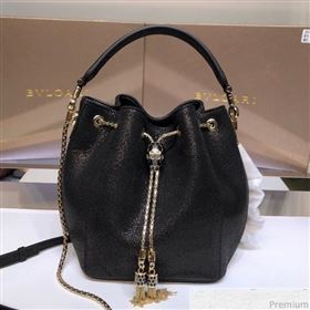 Bvlgari Serpenti Forever Bucket Bag Black 287613 (XYD-9041272)