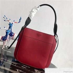 Prada Margit Leather Shoulder Bag 1BC076 Red 2019 (PYZ-9041317)