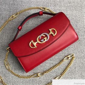 Gucci Zumi Smooth Leather Mini Shoulder Bag 564718 Red 2019 (PYQ-9041211)