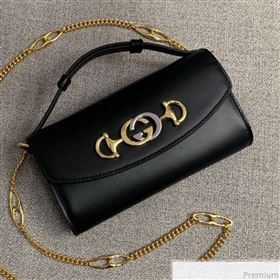 Gucci Zumi Smooth Leather Mini Shoulder Bag 564718 Black 2019 (PYQ-9041210)