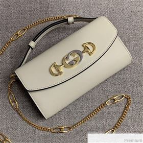 Gucci Zumi Smooth Leather Mini Shoulder Bag 564718 White 2019 (PYQ-9041208)