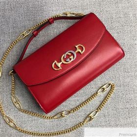 Gucci Zumi Smooth Leather Small Shoulder Bag 572375 Red 2019 (PYQ-9041216)