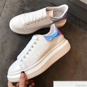 Alexander McQueen Oversized Sneaker with Neon Back White/Purple(For Man and Woman) (EM-9030922)