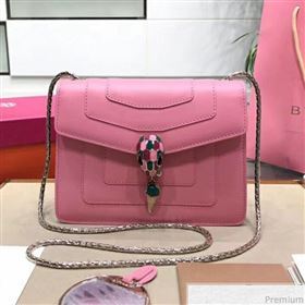 Bvlgari Serpenti Forever Flap Shoulder Bag 20cm Pink/Green (BGJ-9041146)