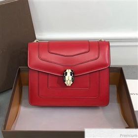 Bvlgari Serpenti Forever Flap Shoulder Bag 20cm Red (YKS-9041153)