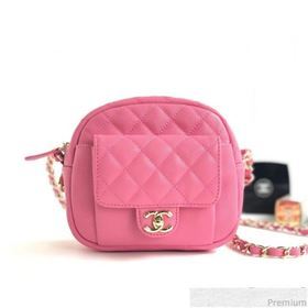 Chanel Small Camera Case Bag in Grained Calfskin AS0005 Pink 2019 (YD-9031424)