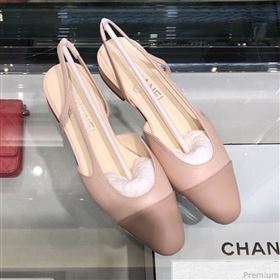 Chanel Flat Slingbacks Ballerina G31319 Light Pink 2019 (XO-9041620)