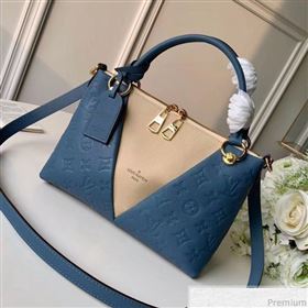 Louis Vuitton V Tote BB Monogram Empreinte Leather M44419 Blue 2019 (FANG-9041138)
