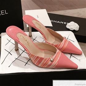 Chanel Pointed Heel Mules Pink 2019 (KL-9041645)