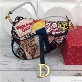 Dior Saddle Bag in Embroidered Calfskin 2019 (XYD-9031529)