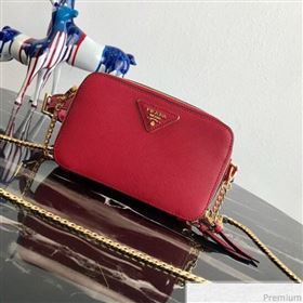 Prada Odette Saffiano Leather Belt Bag 1BL019 Red 2019 (PYZ-9031545)
