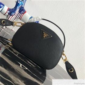 Prada Odette Saffiano Leather Bag 1BH123 Black 2019 (PYZ-9031549)