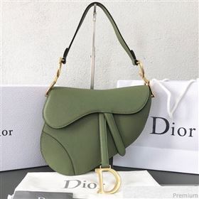 Dior Saddle Bag in Grained Leather Green Tea 2019 (WEIP-9031615)