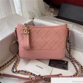 Chanel Gabrielle Small Hobo Bag in Aged Calfskin A91810 Light Pink 2019 (BLWX-9031418)