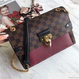Louis Vuitton Vavin PM Chain Shoulder Bag N40109 Damier Ebene Canvas/Burgundy 2019 (LVSJ-9031439)