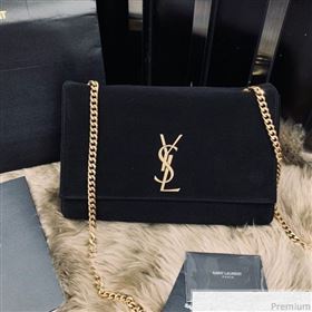 Saint Laurent Medium Reversible Kate in Suede and Smooth Leather 553804 Black 2019 (JUND-9031901)