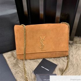 Saint Laurent Medium Reversible Kate in Suede and Smooth Leather 553804 Camel 2019 (JUND-9031902)