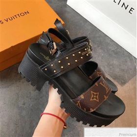 Louis Vuitton Laureate Platform Sandal Monogram Canvas/Black 2019 (EM-9031906)