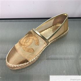 Chanel Mesh Espadrilles G34651 Gold 2019 (HANB-9031925)