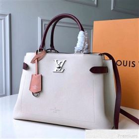 Louis Vuitton Lockme Day Tote Bag M53647 Quartz White 2019 (FANG-9042313)