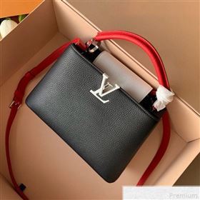 Louis Vuitton Capucines BB Top Handle Bag M53678 Black/Red 2019 (FANG-9042322)