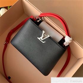 Louis Vuitton Capucines BB Top Handle Bag M53678 Black/Red 2019 (FANG-9042322)