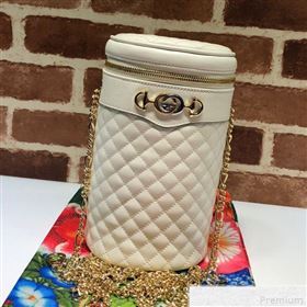 Gucci Quilted Leather Belt Bag 572298 White 2019 (DLH-9042333)