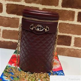 Gucci Quilted Leather Belt Bag 572298 Burgundy 2019 (DLH-9042336)