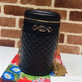 Gucci Quilted Leather Belt Bag 572298 Black 2019 (DLH-9042334)