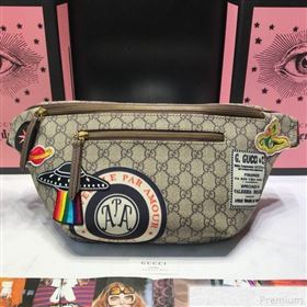Gucci Mens UFO Courrier GG Supreme Belt Bag ‎529711 2018 (JIANM-9042337)