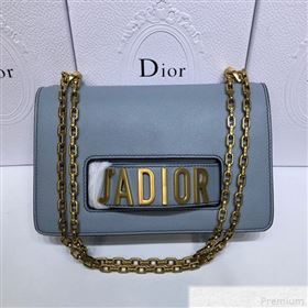 Dior JAdior Grained Leather Flap Chain Bag Blue 2019 (XYD-9042347)