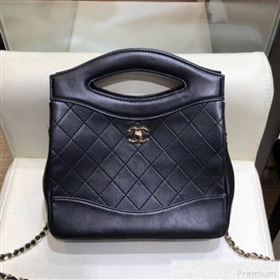 Chanel Lambskin Chanel 31 Mini Shopping Bag AS9196 Black 2019 (SMJD-9042251)