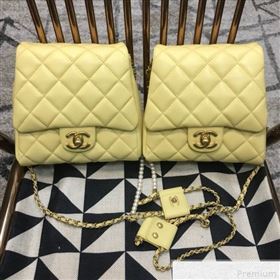 Chanel Side-packs Flap Bag AS0614 Yellow 2019 (JDH-9042256)
