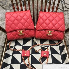 Chanel Side-packs Flap Bag AS0614 Red 2019 (JDH-9042254)