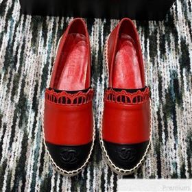 Chanel Espadrilles G34431 Red/Black 2019 (HANB-9042458)