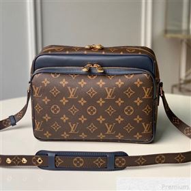 Louis Vuitton Nil Slim Shoulder Bag in Monogram Canvas M51478 Blue Leather 2019 (KD-9042615)