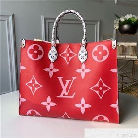 Louis Vuitton Onthego Shopper Tote Bag M44569 Red/Pink 2019 (KD-9042629)