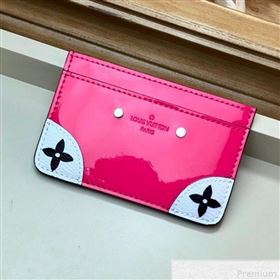 Louis Vuitton Venice Card Holder in Patent Leather M67639 Hot Pink (LVSJ-9042637)