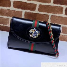 Gucci Rajah Leather Small Shoulder Bag 570145 Black 2019 (DLH-9042639)