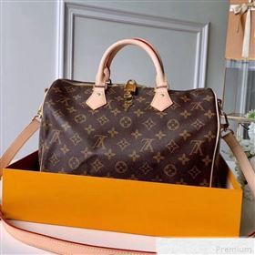 Louis Vuitton Speedy Bandouliere 30 Top Handle Bag Monogram Canvas/Nude M41112 (KIKI-9041936)