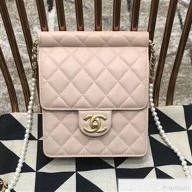 Chanel Pearl Flap Bag AS0580 Light Apricot 2019 (JDH-9041811)