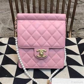 Chanel Pearl Flap Bag AS0580 Pink 2019 (JDH-9041812)