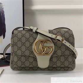 Gucci Arli GG Small Shoulder Bag 550129 White 2019 (DLH-9041839)