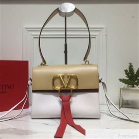 Valentino Small VRING Smooth Calfskin Shoulder Bag White 2019 (XYD-9041850)