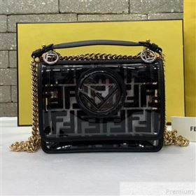 Fendi Kan I F Small Flap Bag Black/Transparent 2019 (AFEI-9041854)